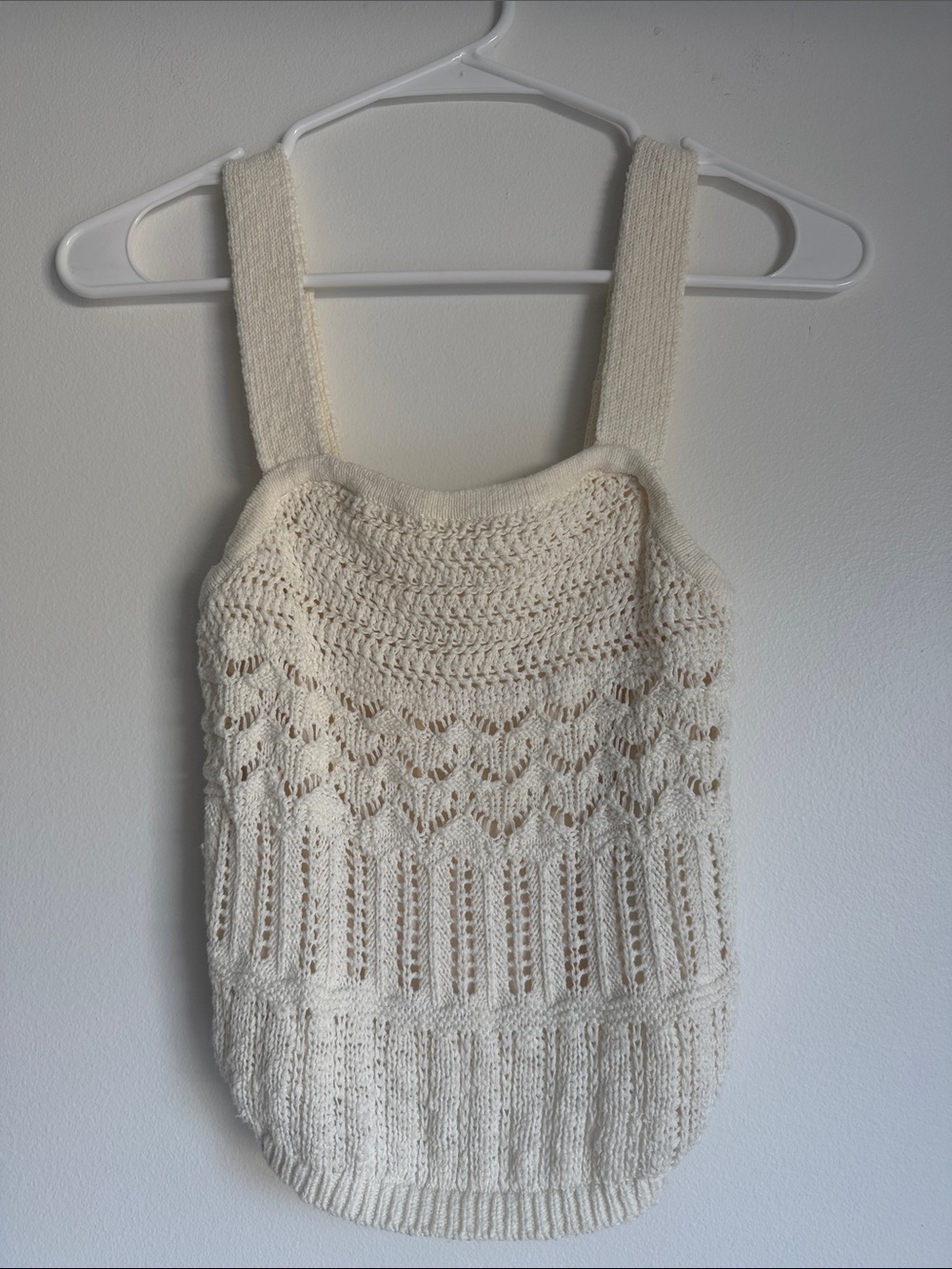 Abercrombie Cream Crochet Tank Top, XS